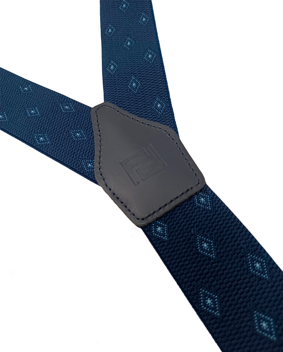 Tirante geometrico de hombre en color marino - Pertegaz - Azul Azul-3
