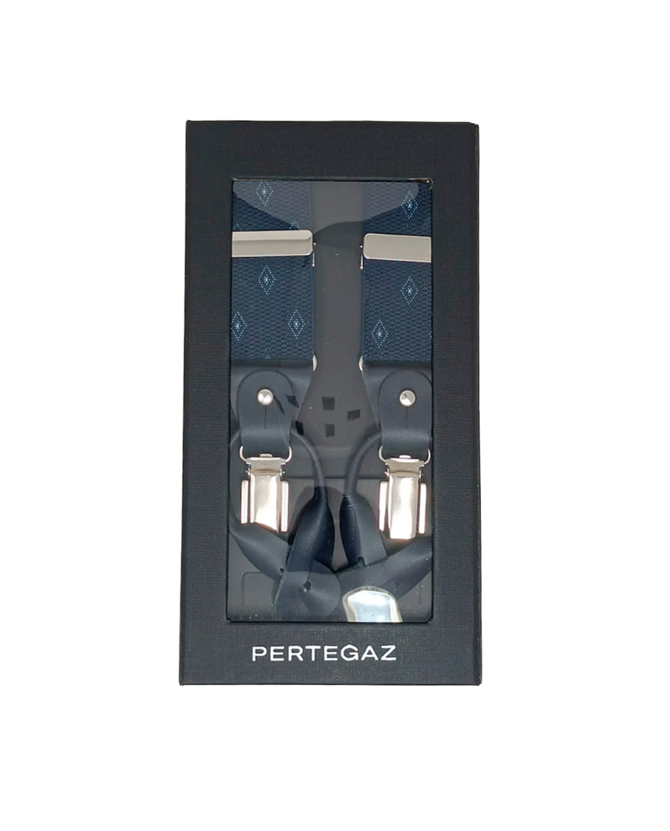 Tirante geometrico de hombre en color marino - Pertegaz - Azul Azul-2