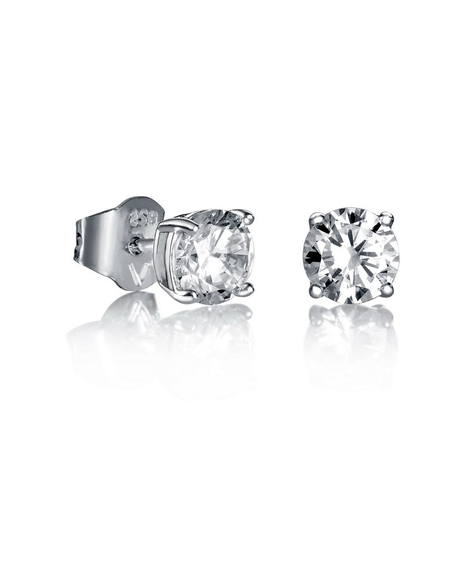 Pendientes Jewels de plata y circonitas Blanco-1