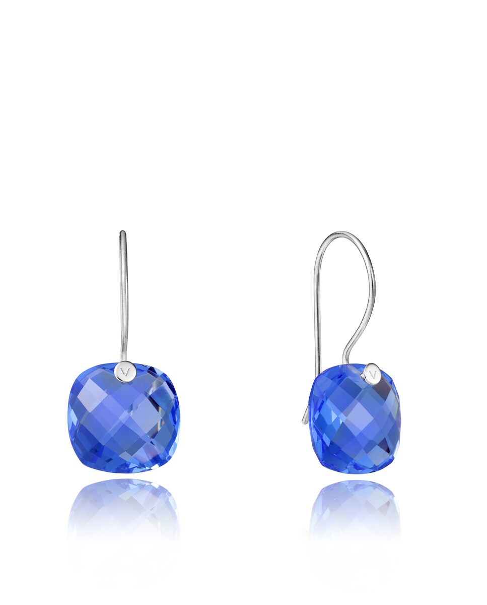 Pendientes Jewels de plata con piedra azul Azul-2
