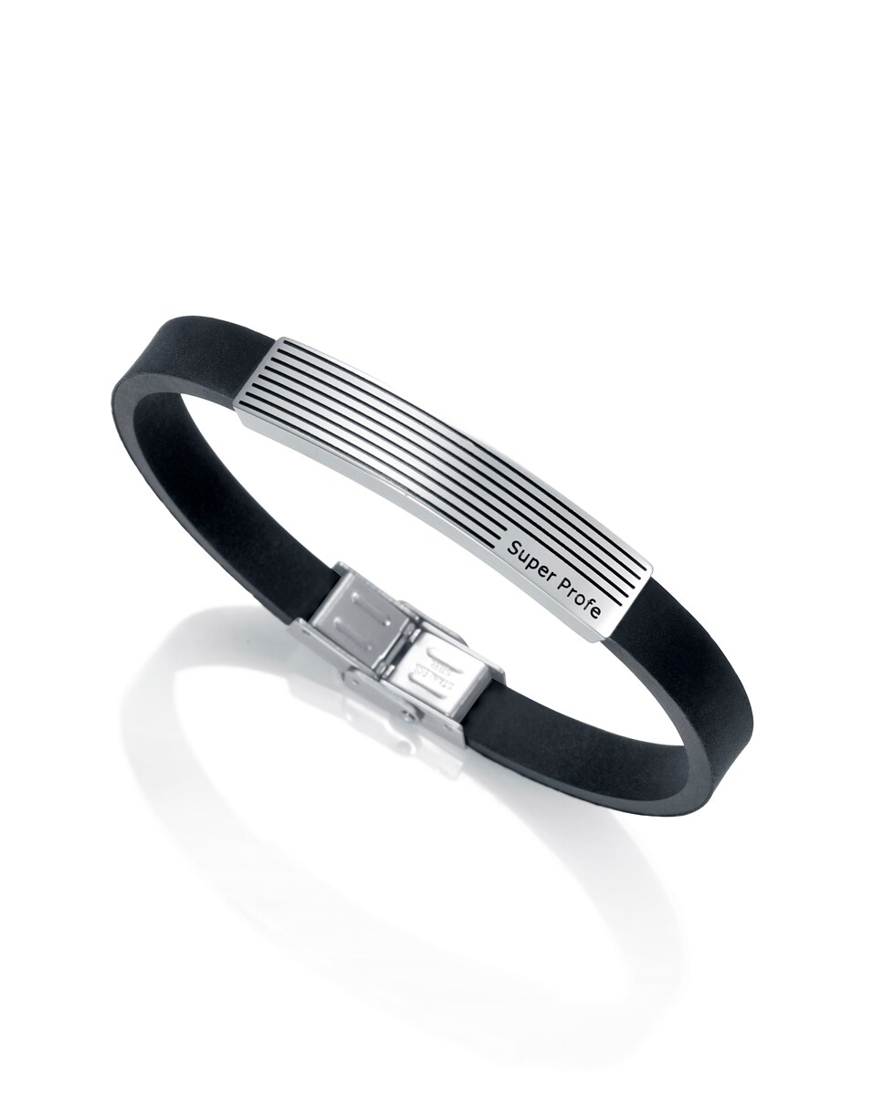 Pulsera de hombre Día del Profesor de acero color negro · Viceroy