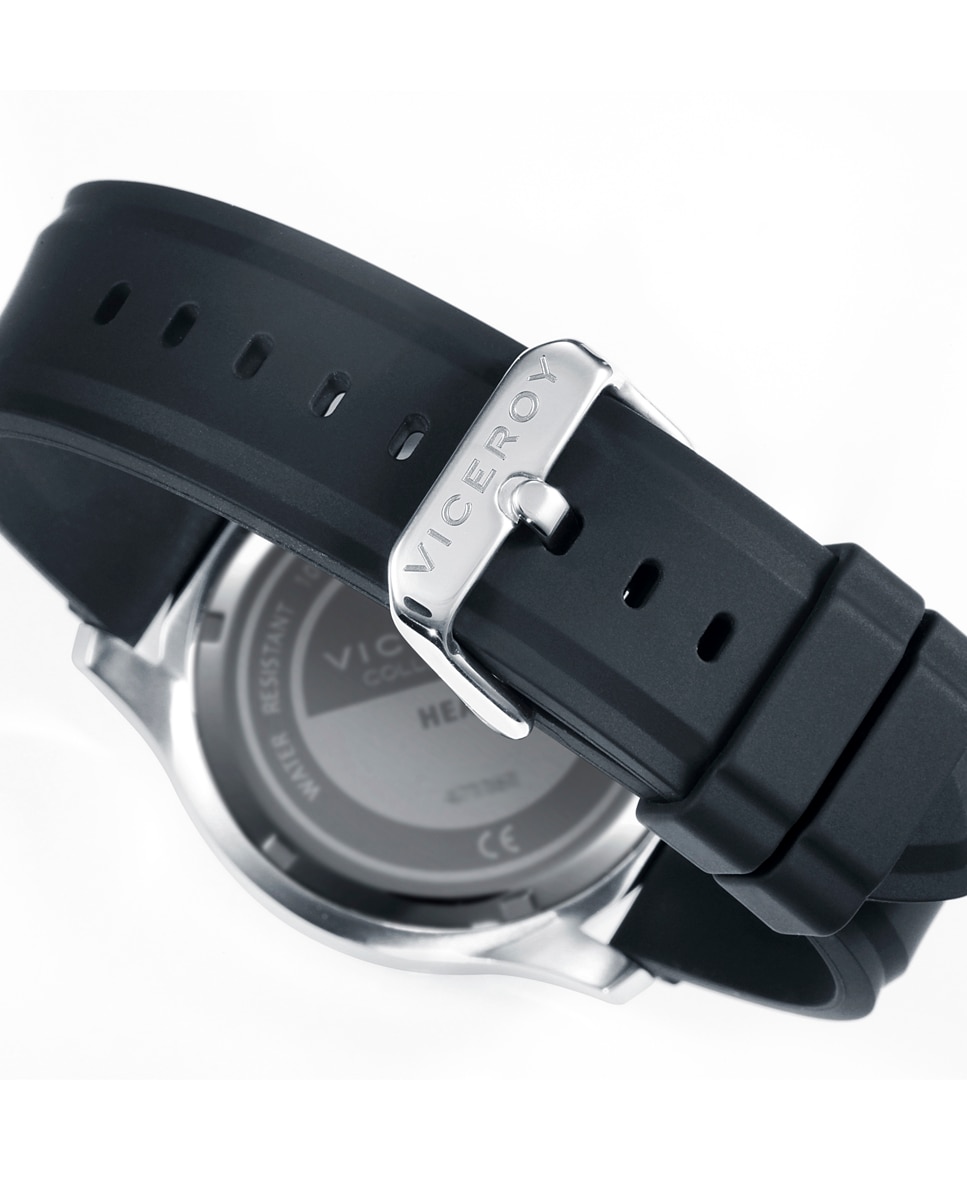 Reloj analógico de hombre Heat cronógrafo de acero y correa negra - Viceroy - Negro / Plata Negro / Plata-2