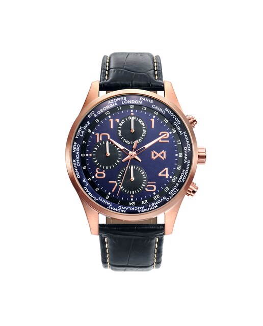 Imagen 0 de Reloj de hombre Mission hc7121-37 multifunción de acero y correa de piel