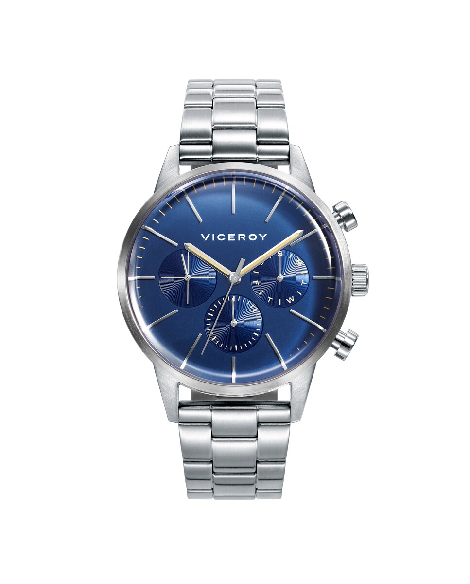 Reloj de hombre Beat multifunción de acero Plata-1