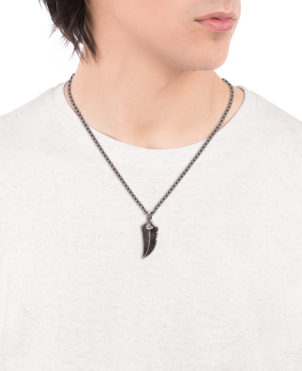 Colgante de hombre beat de acero con forma de machete - Viceroy - Plateado Plateado-2