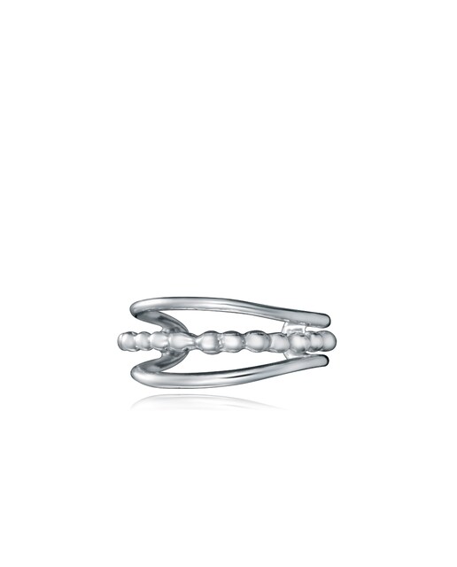 Imagen 0 de Pendiente earcuff Trend de plata formado por tres tiras