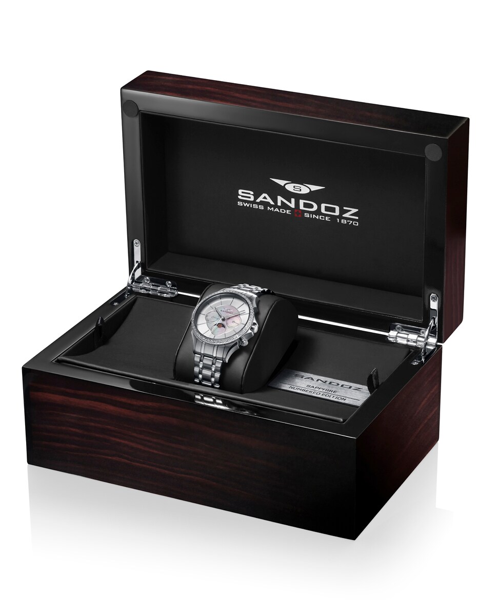Reloj de mujer Elle multifución con brazalete en acero Plata-2