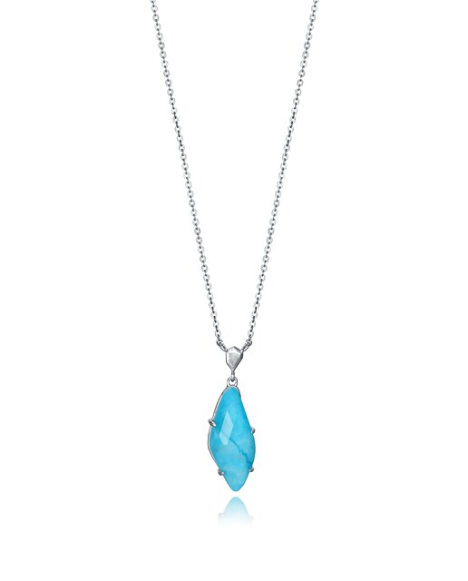 Imagen 0 de Collar Elegant de plata y piedra turquesa
