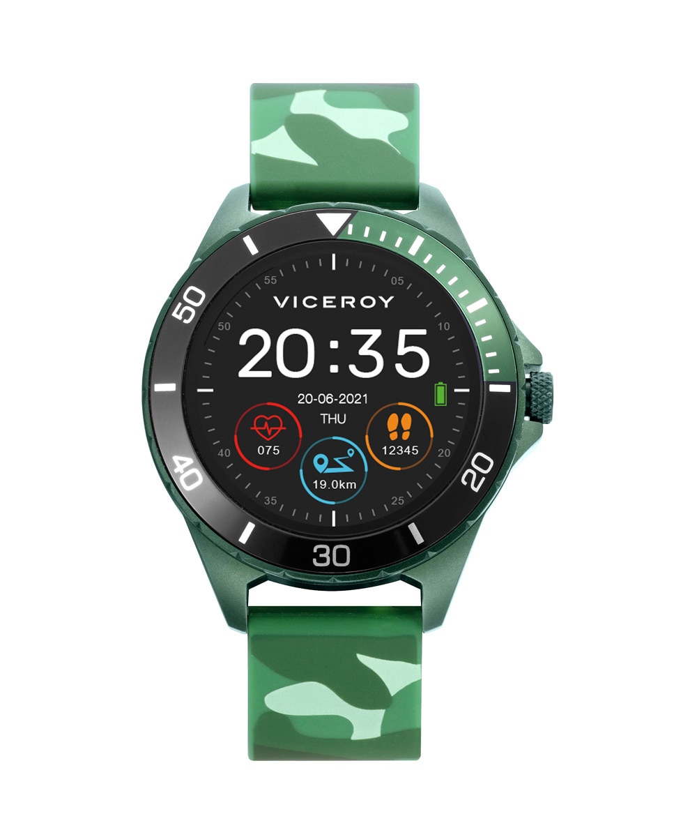 Reloj infantil smartpro con correa de silicona negra y correa adicional con estampado de camuflaje verde - Viceroy - Verde militar Verde militar-5