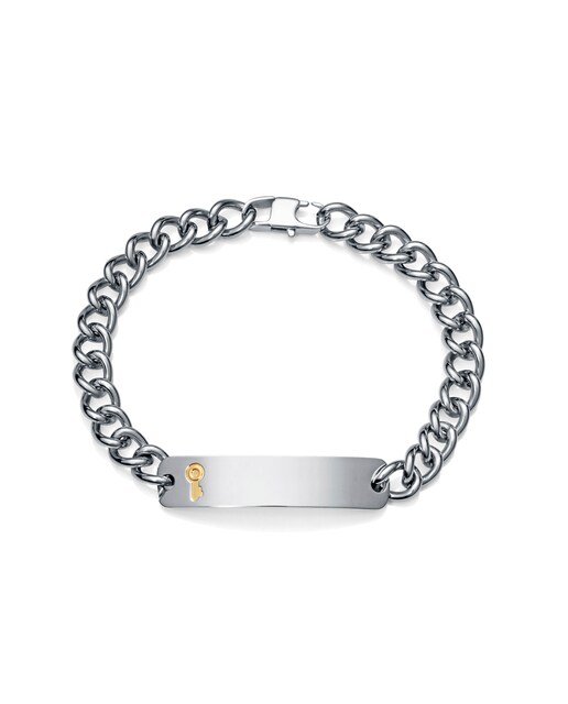 Imagen 0 de Pulsera de hombre Magnum de acero tipo cadena con placa