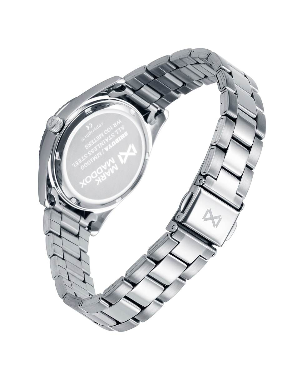 Reloj de mujer Shibuya con esfera de color violeta  y bisel de aluminio Plata-2