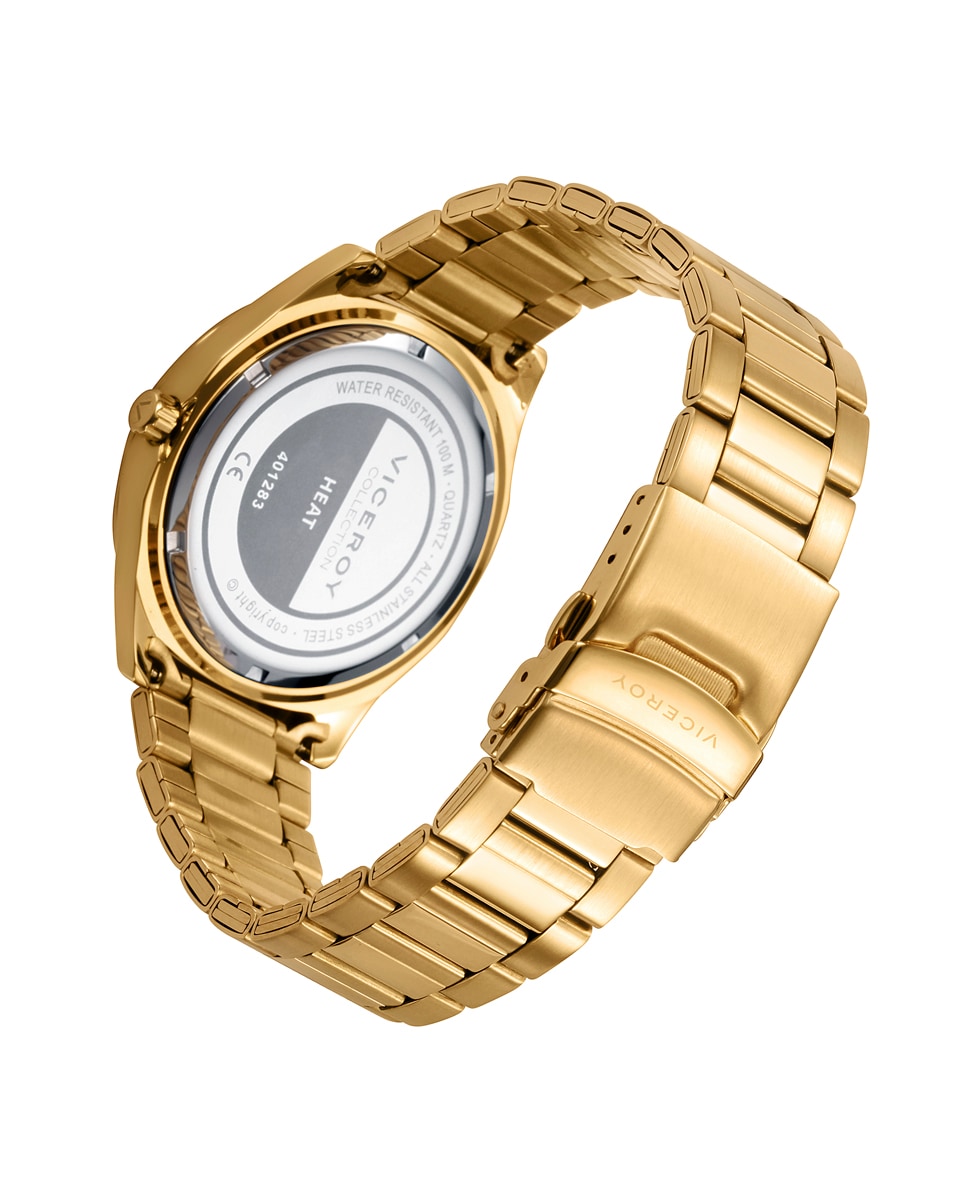 Reloj Viceroy Relojes Dorados Con Esfera Negra Reloj De Hombre