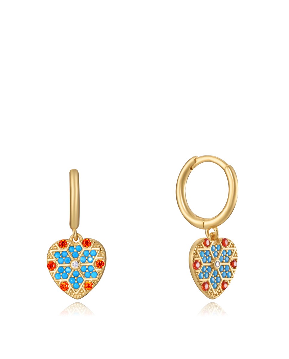Pendientes trend de plata de ley con baño de oro y circonitas - Viceroy - Multicolor Multicolor-1