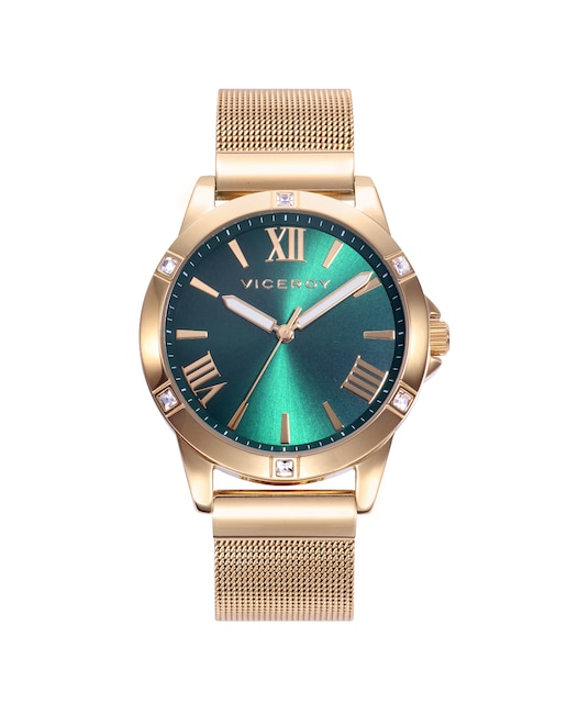 Imagen 0 de Reloj de mujer Chic con caja y brazalete de acero dorado
