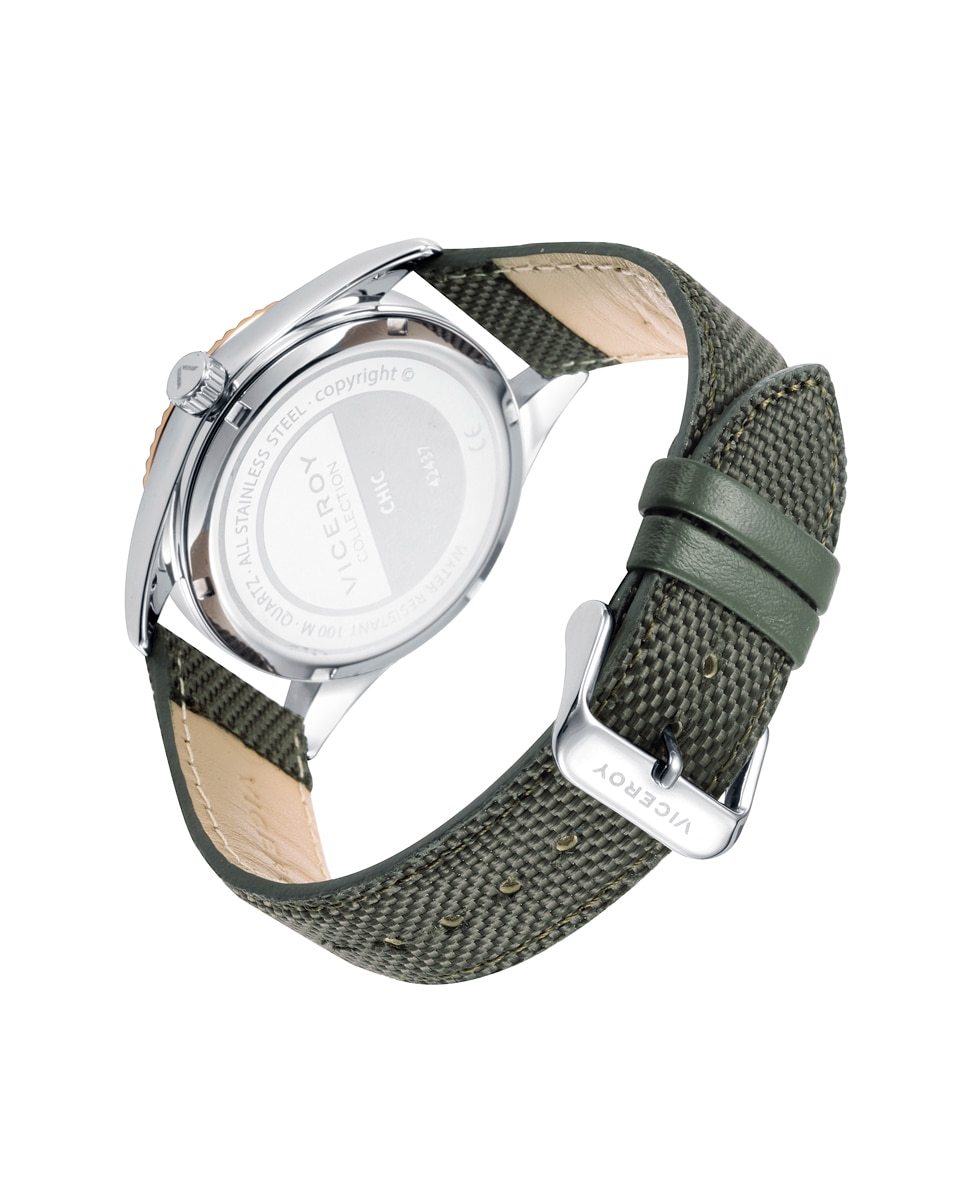 Reloj analógico de hombre chic con esfera verde y correa de nylon verde - Viceroy - Verde oscuro Verde oscuro-2