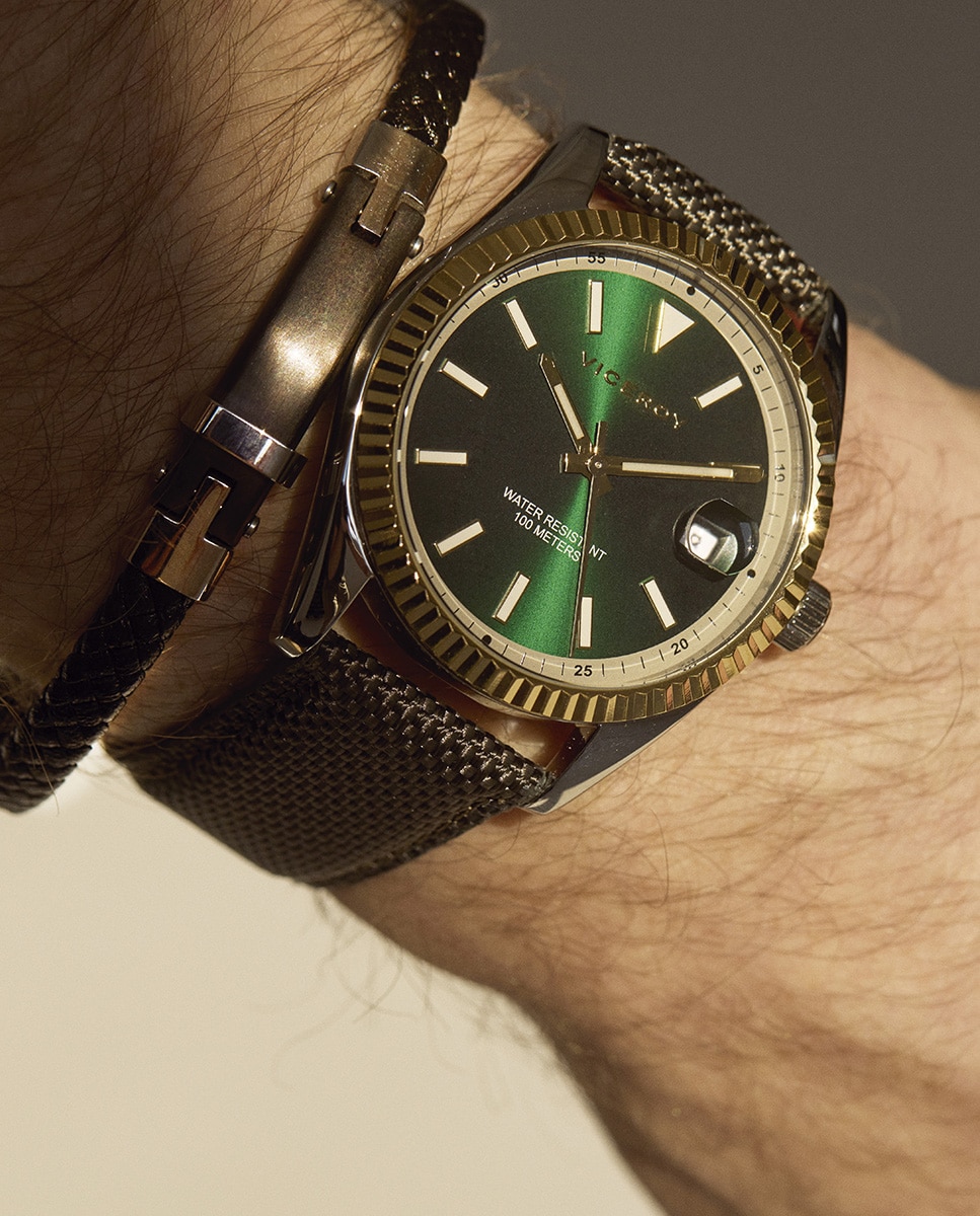 Reloj analógico de hombre chic con esfera verde y correa de nylon verde - Viceroy - Verde oscuro Verde oscuro-3