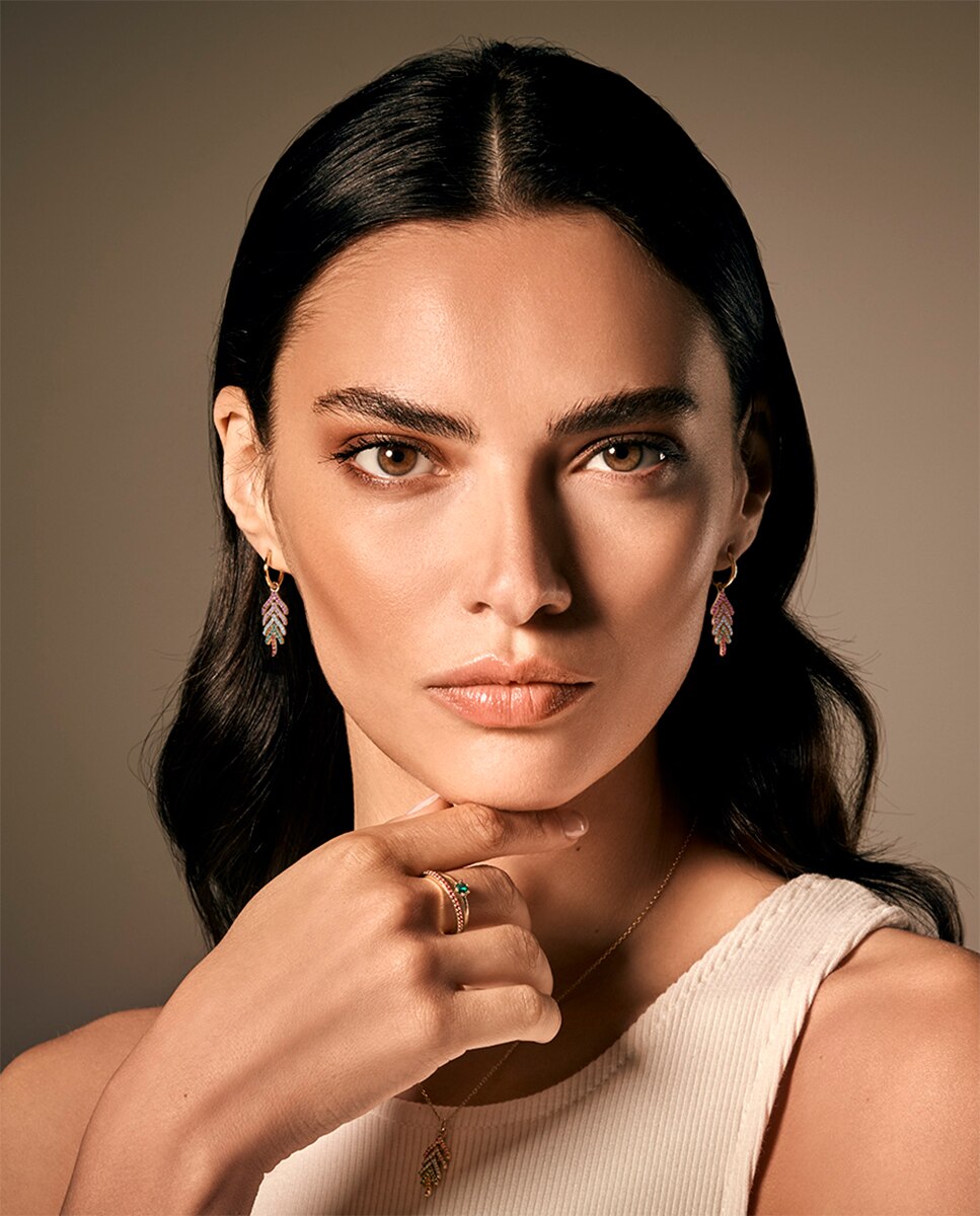Pendientes elegant de plata de ley con baño de oro y circonitas de colores - Viceroy - Multicolor Multicolor-2