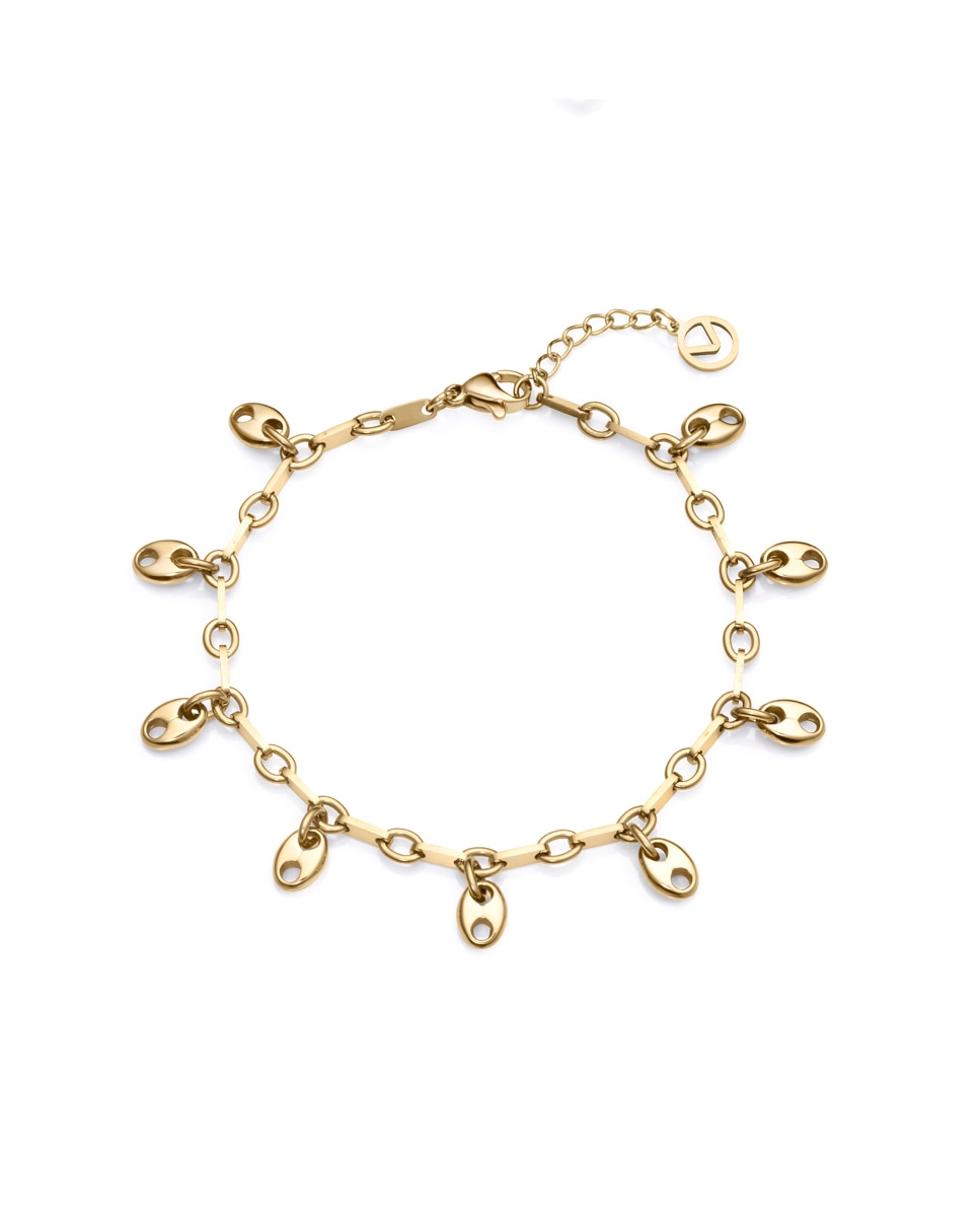Imagen 0 de Pulsera chic de acero con ip dorado Dorado