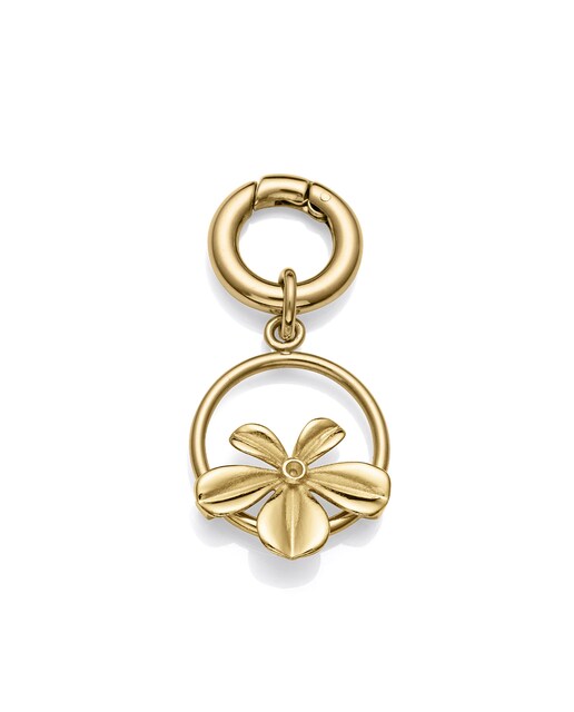 Imagen 0 de Charm colección Laura Escanes de acero motivo flor en Ip dorado