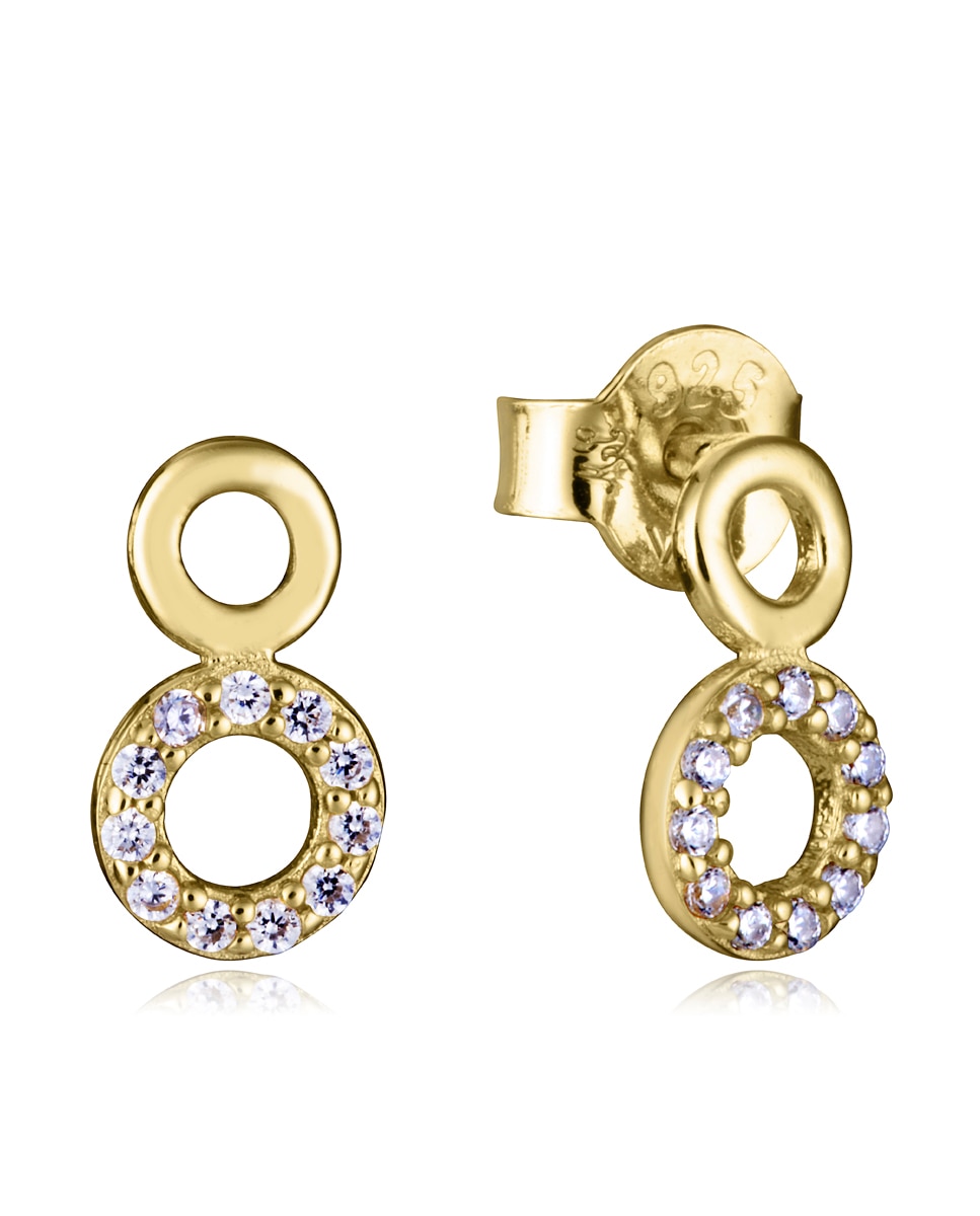 Pendientes de plata de primera ley elegant con baño de oro dos círculos - Viceroy - Dorado Dorado-1