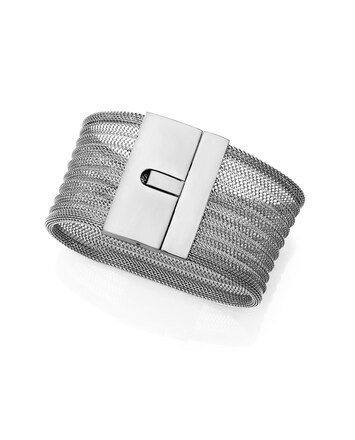Bracciale Rigido Da Donna Viceroy Chic 14084P01019 - Tricolore In Rosa, Oro E Acciaio Con Finitura Lucida E IP Placcato - Diametro 5,8 Cm - 5