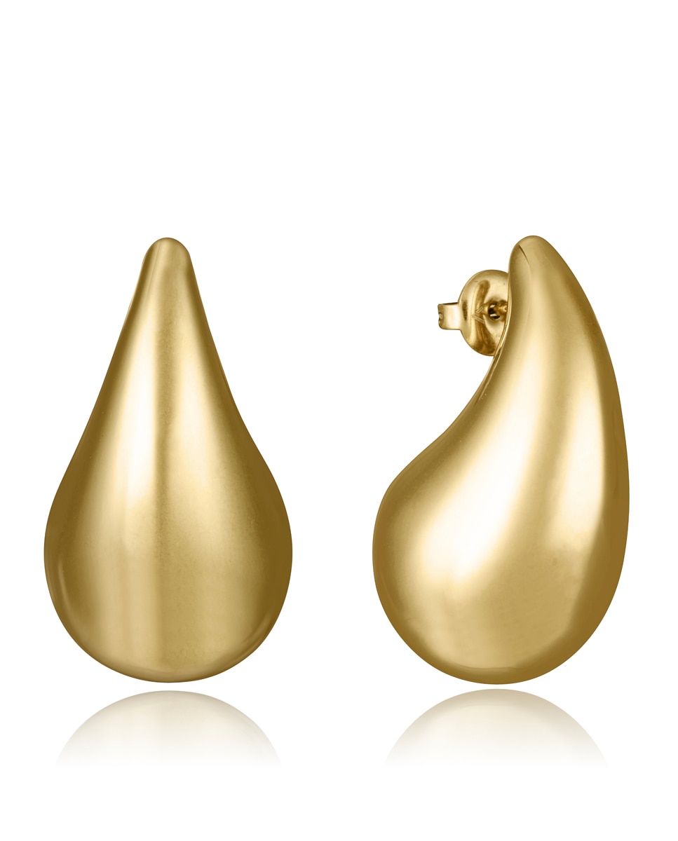 Imagen 0 de Pendientes de mujer air de acero ip dorado en forma  de gota Dorado