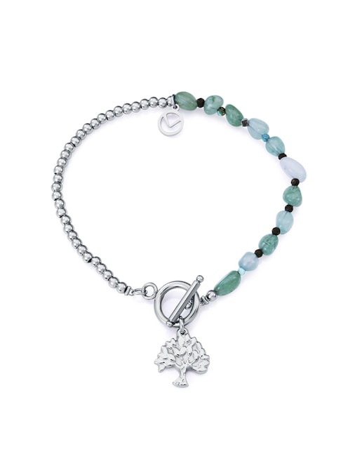 Imagen 0 de Pulsera Kiss de acero y colgante del árbol de la vida