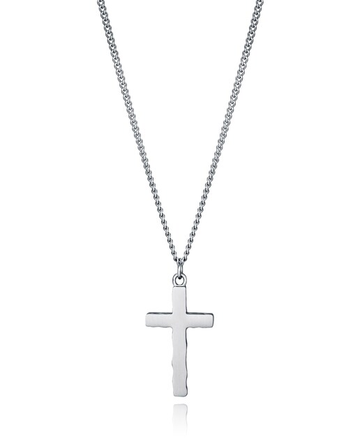 Imagen 0 de Collar Air de acero y colgante de cruz