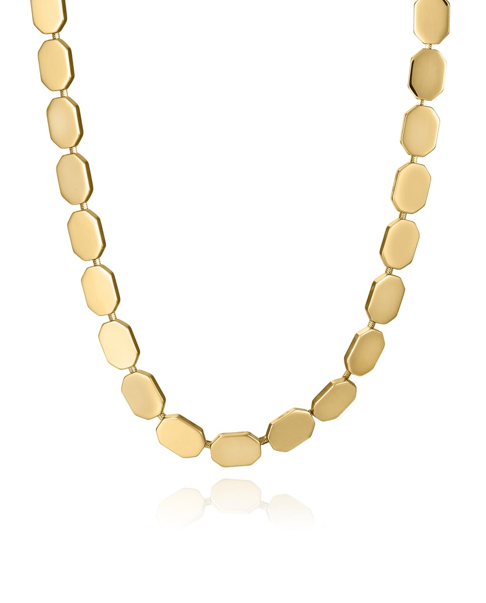 Collar Air de acero Ip dorado Oro-1