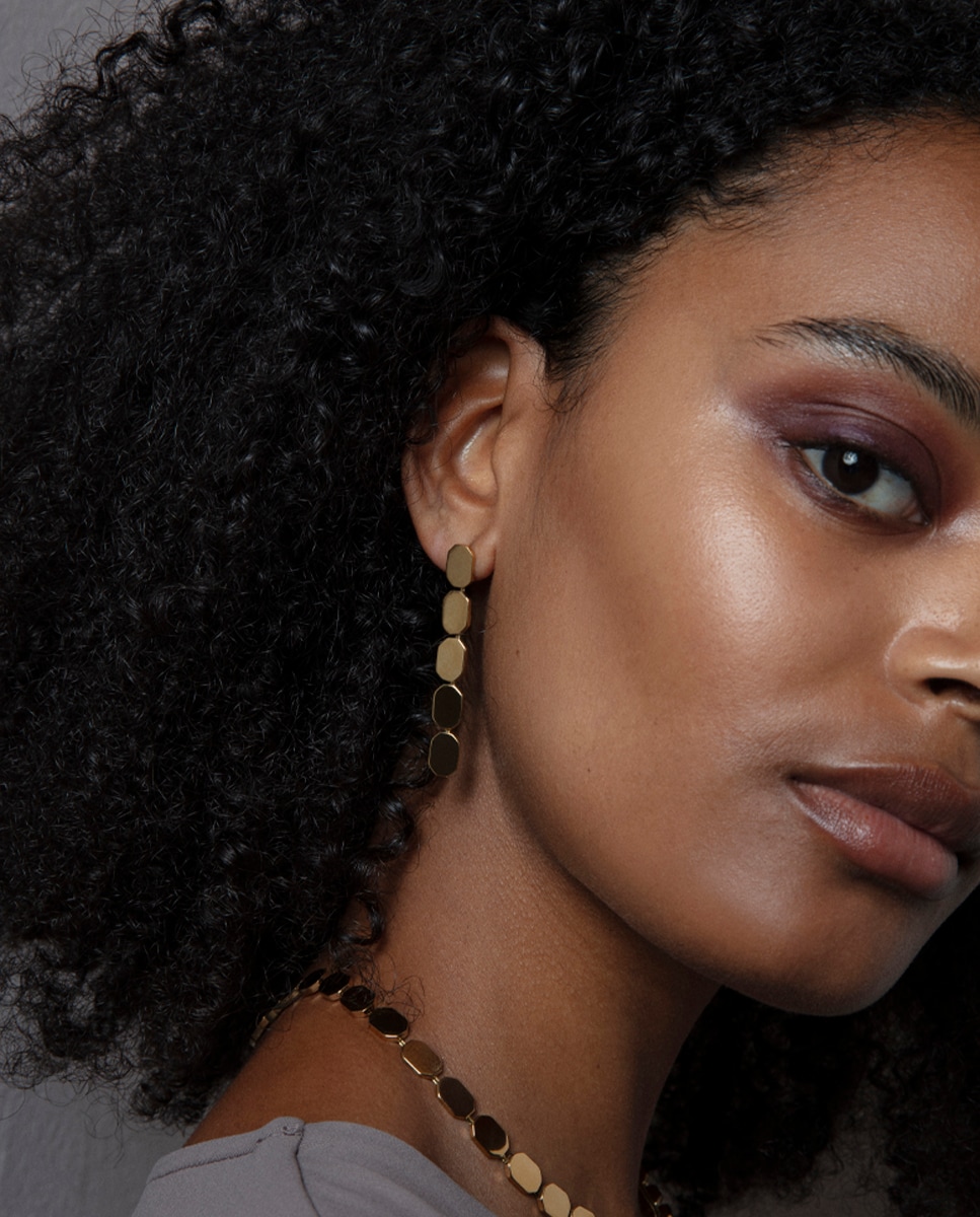 Collar Air de acero Ip dorado Oro-4