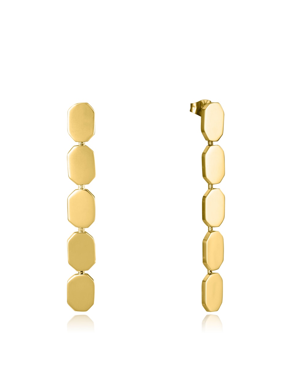 Imagen 0 de Pendientes de mujer air de acero ip dorado Dorado