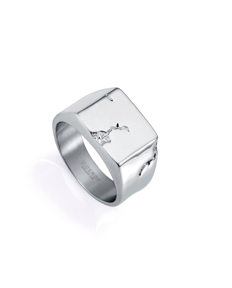 Anillo de hombre beat de acero tipo sello
