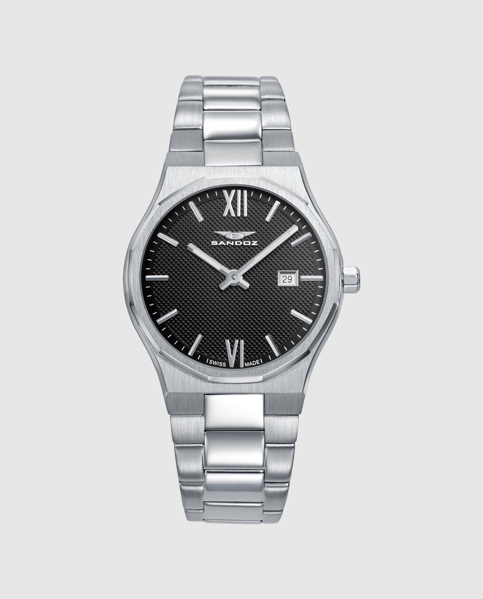 Reloj de mujer con caja y brazalete de acero - Sandoz - Plateado Plateado-1