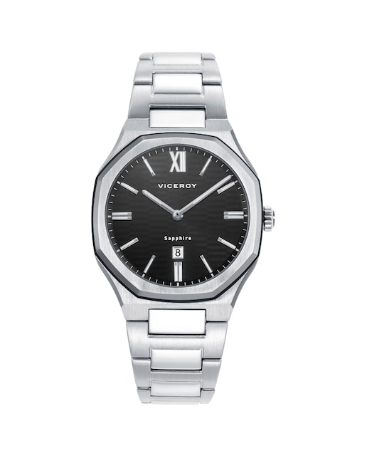 Imagen 0 de Reloj de mujer colección Laura Escanes caja de acero con doble bisel y brazalete de acero