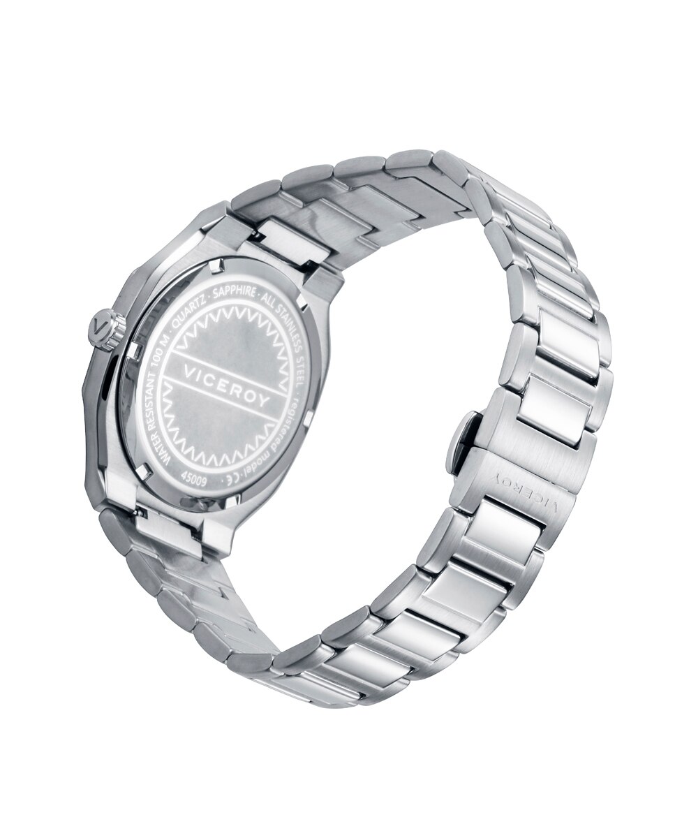 Reloj analógico de hombre colección laura escanes con caja de acero con doble bisel y brazalete de acero - Viceroy - Gris Gris-2