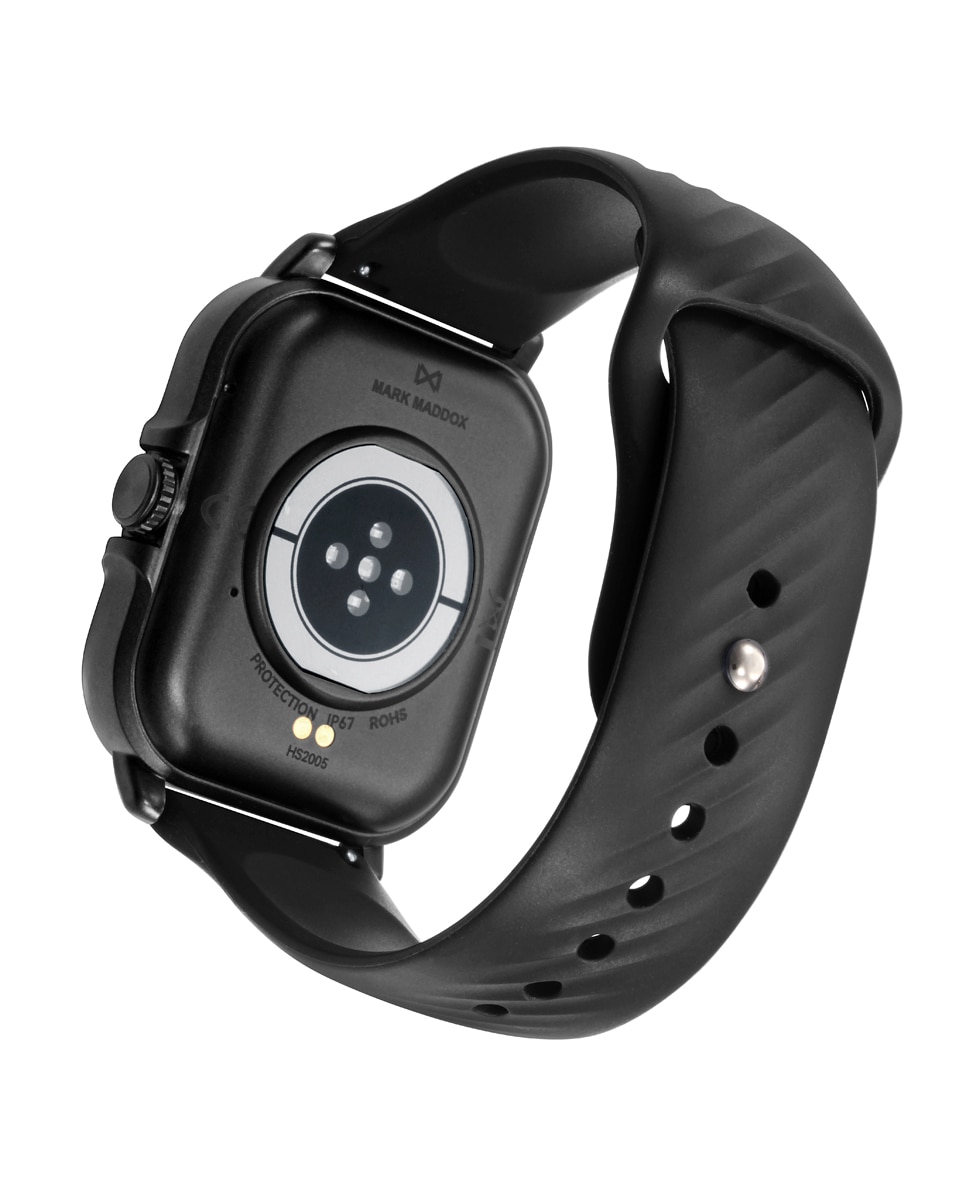 Smartwatch de hombre smart caja de policarbonato y correa de silicona negra - Mark Maddox - Gris oscuro Gris oscuro-2