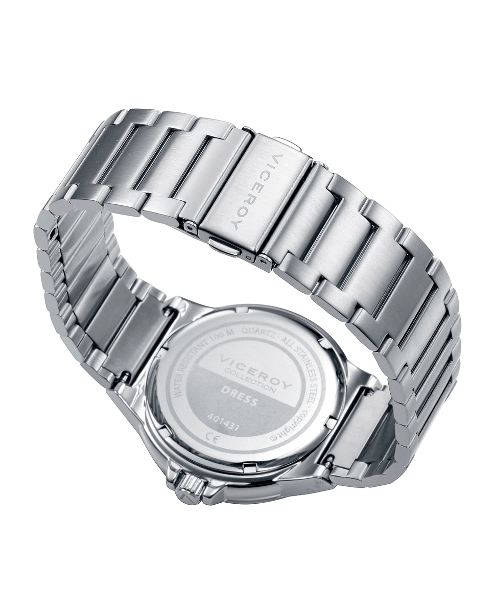 Reloj analógico de hombre dress con caja y brazalete de acero - Viceroy - Negro Negro-2