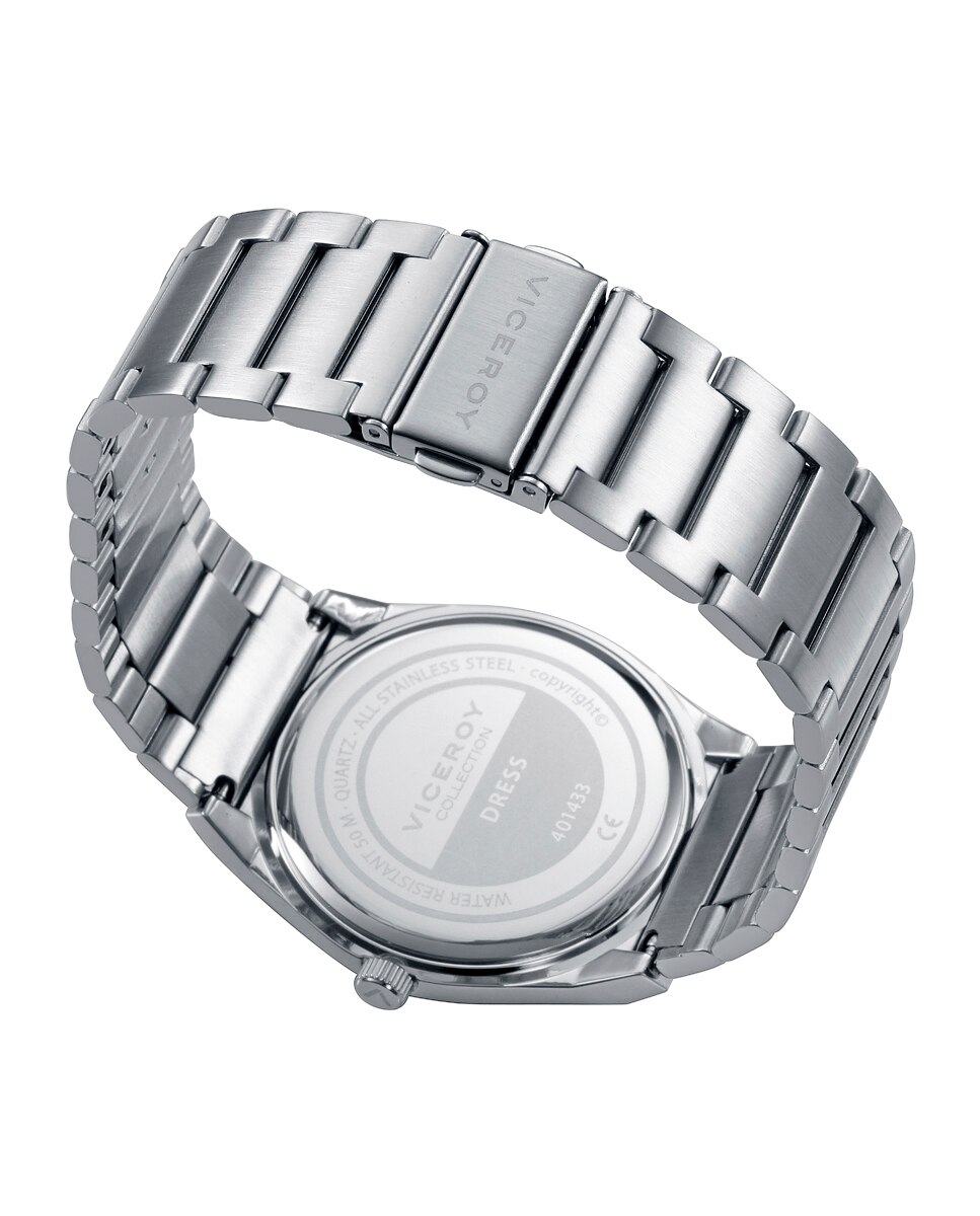 Reloj analógico de hombre dress con caja y brazalete de acero - Viceroy - Negro Negro-2