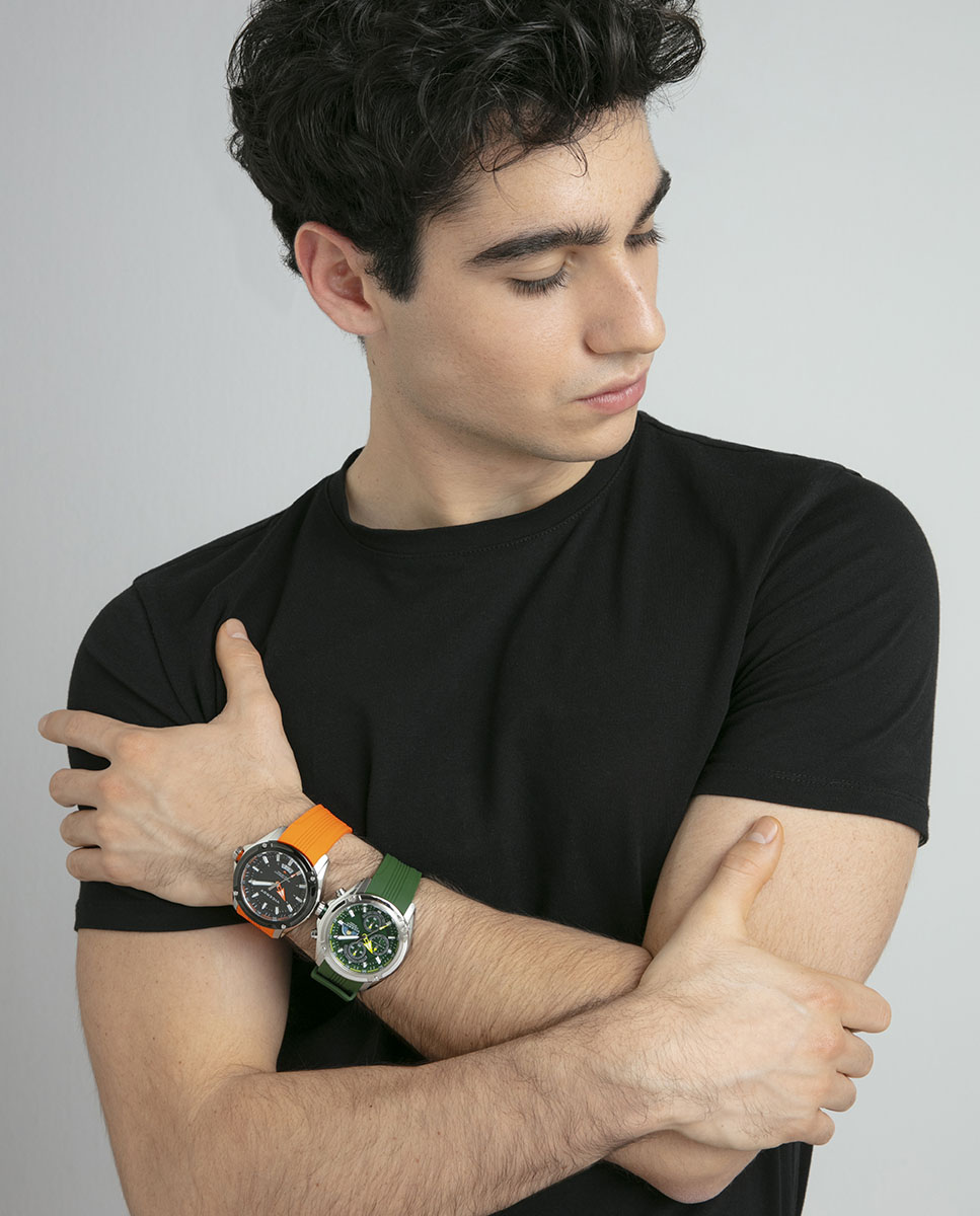 Reloj analógico de hombre Heat con caja de acero y correa de silicona - Viceroy - Verde Verde-4
