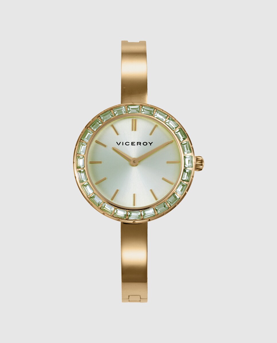 Reloj de mujer con caja y brazalete de acero Ip dorado · Viceroy