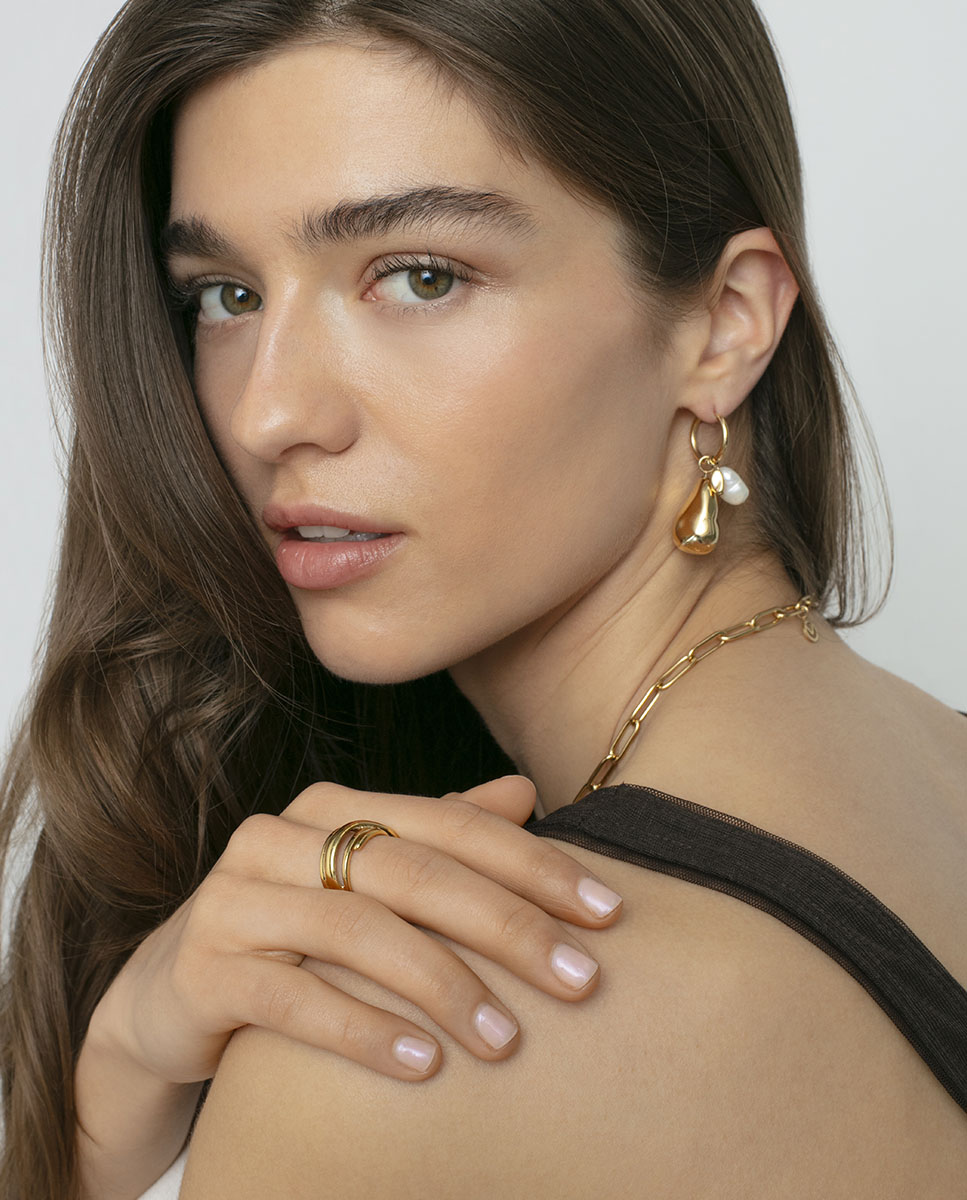 Pendientes de mujer de acero ip dorado con perla natural - Viceroy - Dorado Dorado-2
