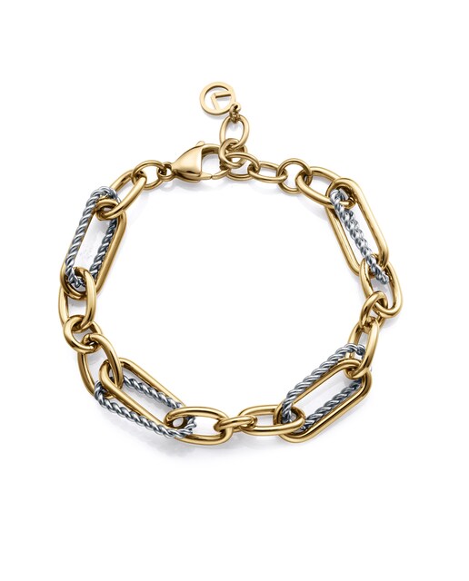 Imagen 0 de Pulsera de mujer de acero Ip dorado
