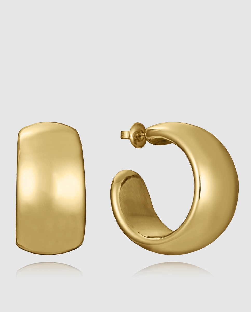 Pendientes de mujer de acero ip dorado aro abierto con volumen - Viceroy - Dorado Dorado-1