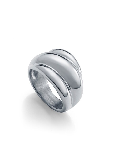 Imagen 0 de Anillo de mujer de acero ancho volumen