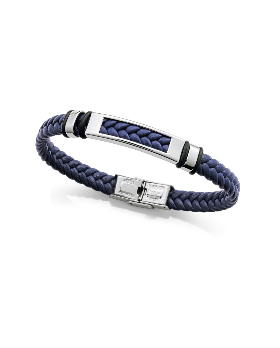 Pulsera de hombre de acero, piel azul · Viceroy · El Corte Inglés