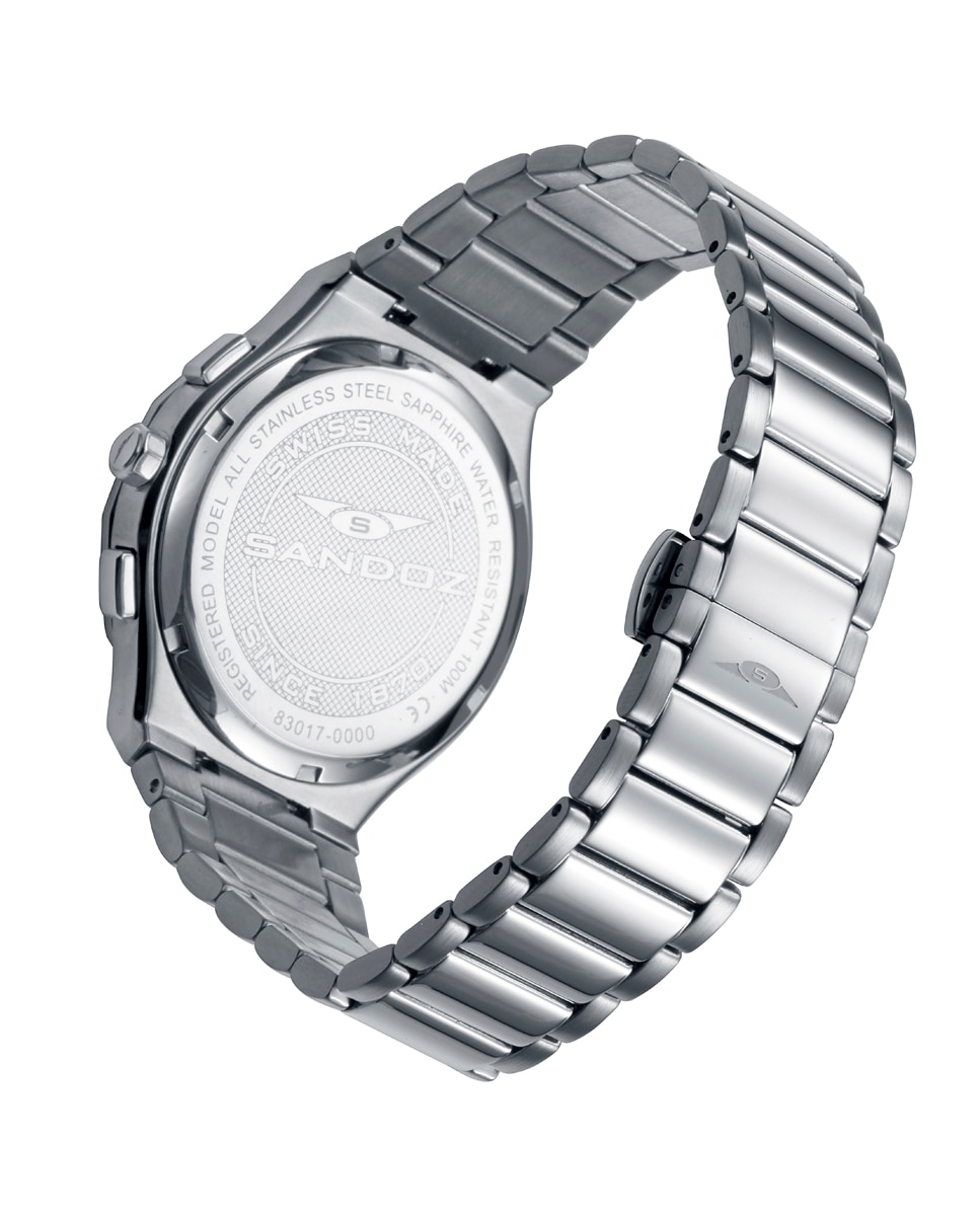 Reloj de hombre con caja y brazalete de acero - Sandoz - Plateado Plateado-2