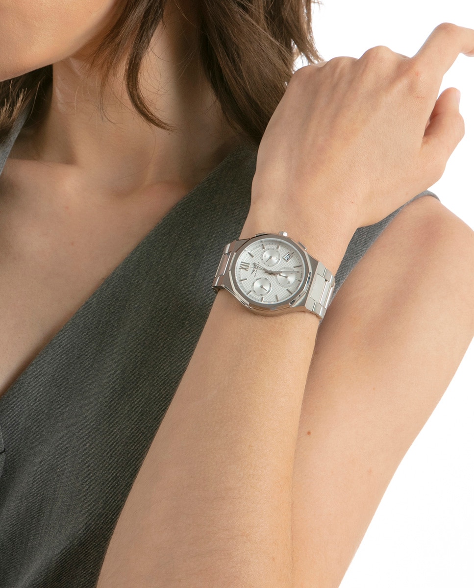 Reloj de hombre con caja y brazalete de acero - Sandoz - Plateado Plateado-4