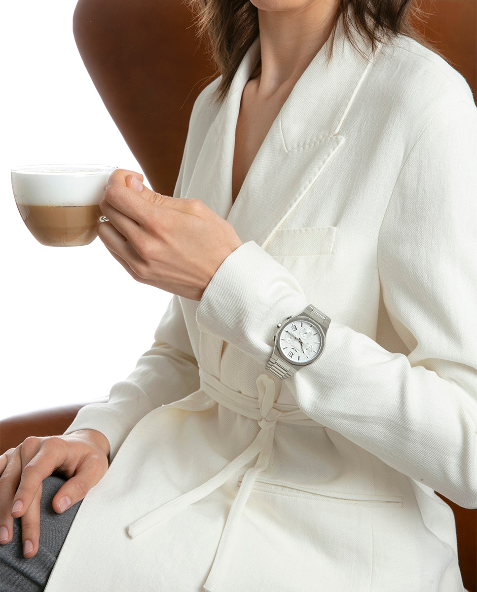 Reloj de hombre con caja y brazalete de acero - Sandoz - Plateado Plateado-8
