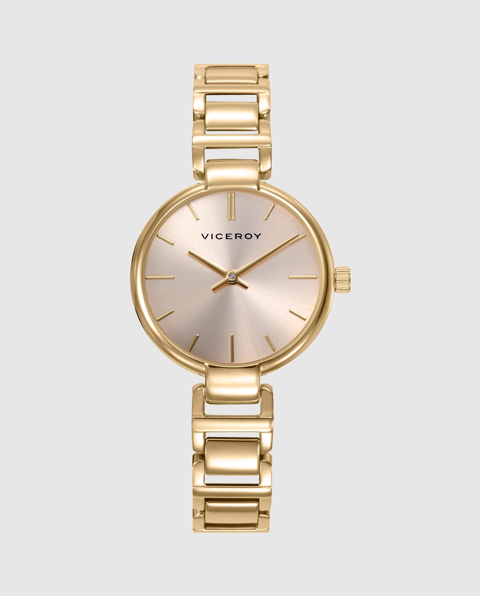 Reloj analógico de mujer con caja y brazalete de acero ip - Viceroy - Dorado Dorado-1