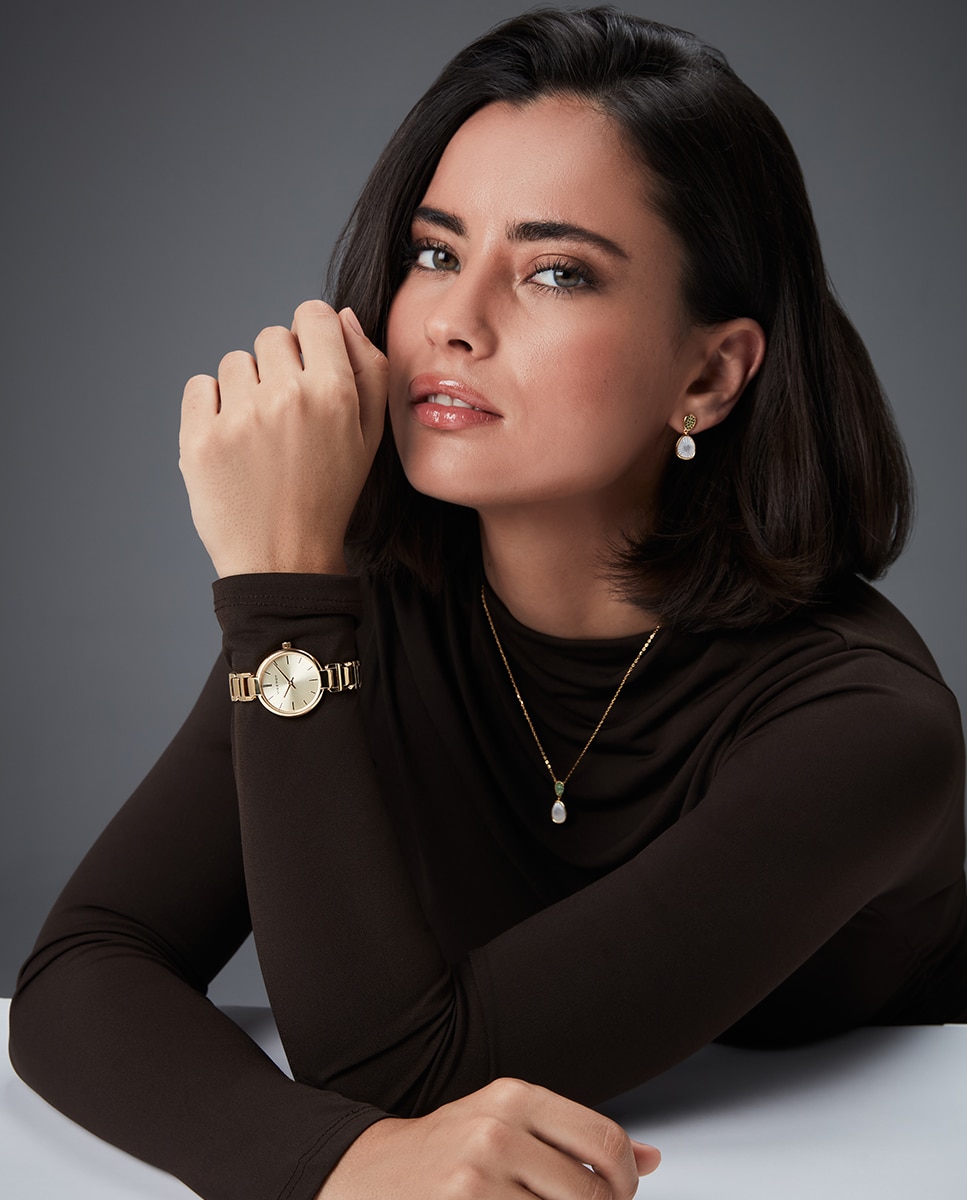 Reloj analógico de mujer con caja y brazalete de acero ip - Viceroy - Dorado Dorado-4